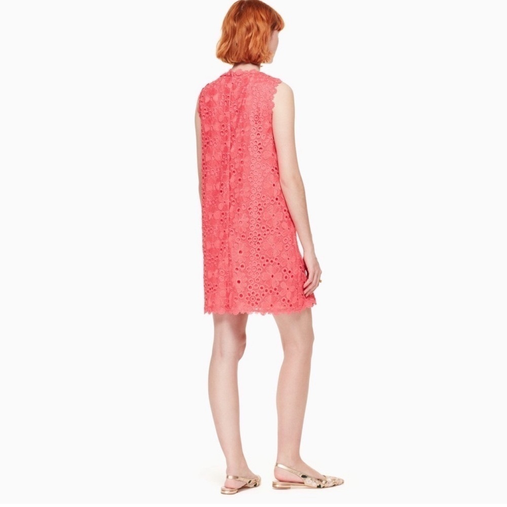 Kate Spade Shore Thing Lace Shift Dress in Peach Sherbet Size 4 - Picture 2 of 10